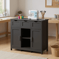 thumbnail image 5 of Homy Casa Accent Cabinet with Drawers and Shelves, Wooden Storage Cabinet for Living Room, Bedroom,Black, 5 of 8