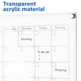 thumbnail image 2 of OULII 2 Pcs Clear Memo Board For Fridge Acrylic Weekly Planning Dry Erase Calendar Home Use, 2 of 7