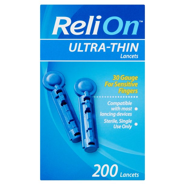 Relion Ultra Thin Lancets 200 Count Walmart Com Walmart Com