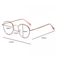 thumbnail image 2 of HBMYN Women Round Reading Glasses Metal Blue Light Blocking Readers Red Presbyopic Glasses Eyeglass Frame Blue Light Glasses for Computer Use, 2 of 7