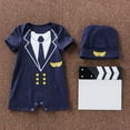 thumbnail image 2 of KVPLBQFD Boys Jogging Suits Baby Summer Suit Pilot Climbing Suit Short Sleeve with Hat for Casual Going out from 0 to 24 Months Outdoor Baby Gear Baby Boys' Overalls 4t Clothes for Girls, 2 of 8
