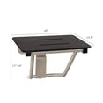thumbnail image 2 of 18" x 15" Black Folding Wall Mount Shower Seat Bench, ADA Compliant, 2 of 6