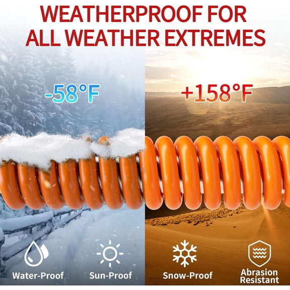 Extension Cord Flexible & Durable 100ft 16/3 AWG Orange$$