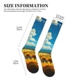 thumbnail image 2 of Lsque Field Bicycle Young Sunflower Pattern Sport Compression Socks for Men & Women 15-20 mmHg Knee High Nurse Pregnant Running Medical and Travel Athletic, 2 of 6