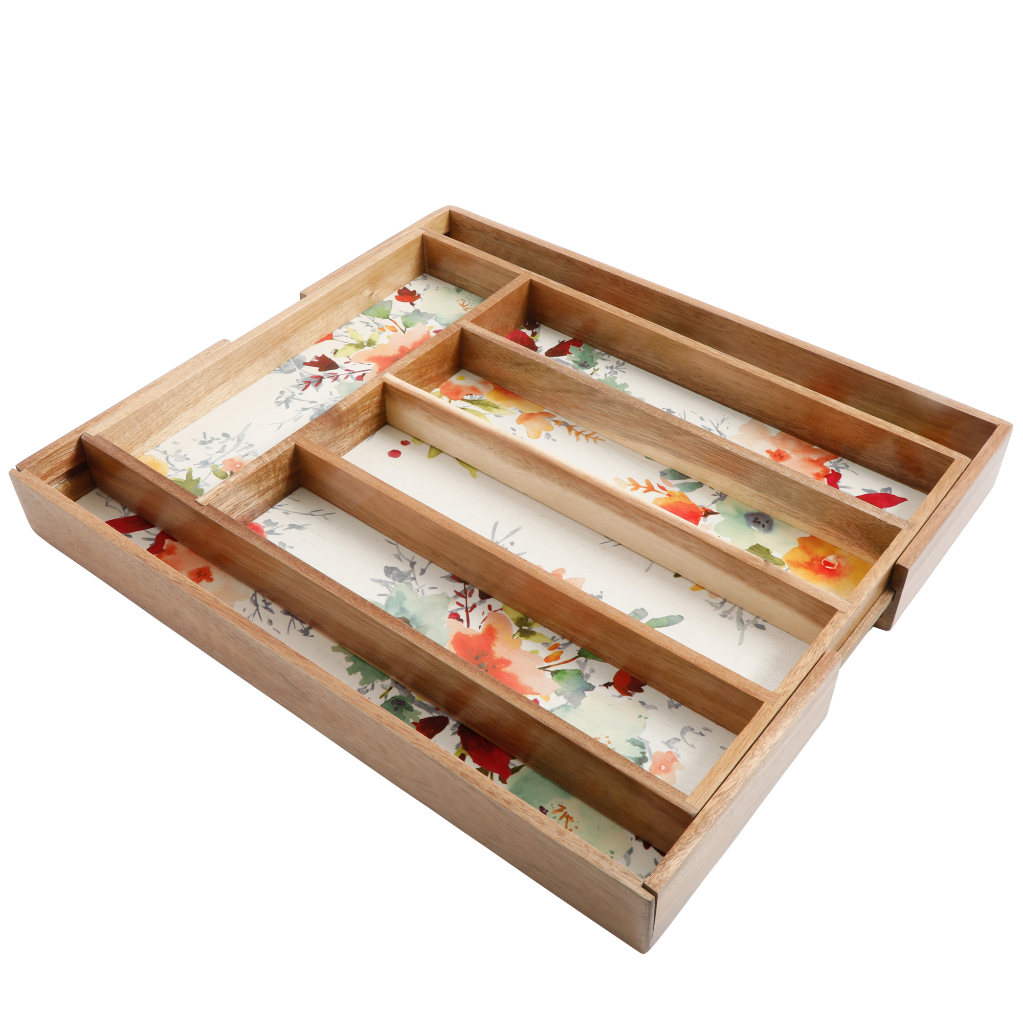 The Pioneer Woman Willow Acacia Wood Expandable Silverware Organizer, 18 x 13 Inch - image 3 of 8