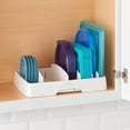 thumbnail image 3 of czcpp-StoraLid Food Container Lid Organizer, Large, Adjustable Plastic Lid Storage for Kitchen Cabinets, 3 of 4