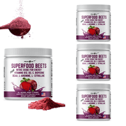Peacock Max Organic Beetroot Powder Supplement – 10.59 oz each (Pack of 4), Nitric Oxide Booster for Circulation & Heart Health
