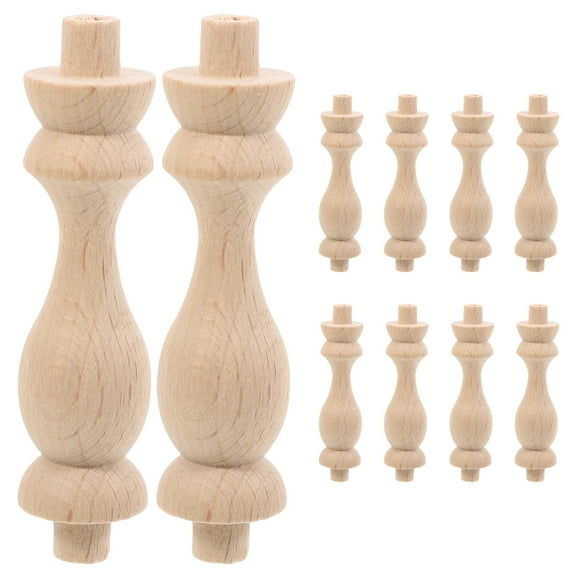 Masteelf  10 Pcs Roman Pillars Small Banister Spindles Balusters Tree Bark for Crafts Khaki