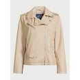 thumbnail image 5 of Scoop Women's Faux Leather Asymmetrical Zip Moto Jacket, Sizes XS-XXL, 5 of 5