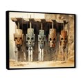 thumbnail image 2 of Designart "Tribes Dogon African Mask I" African Tribes Floater Framed Wall Art Living Room, 2 of 7