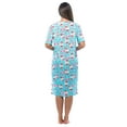 thumbnail image 3 of Just Love Short Sleeve Nightgown Sleep Dress for Women Sleepwear 4360-10334-S (Large, Blue - Merry Santa), 3 of 3