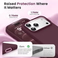 thumbnail image 4 of ouhos for iPhone 18 Pro Magnetic Silicone Case, Built-in Screen Protector, Full Camera Lens Protection, Shockproof Drop Resistant Slim Phone Cover, Burgundy, 4 of 7