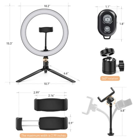 tripod dimmable fordawn ringlight juslike