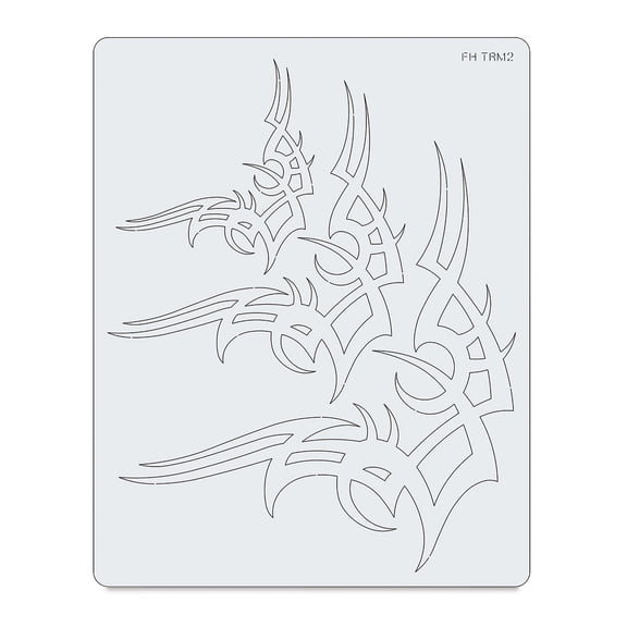 Iwata Artool Freehand Template - Set of 8, Tribal Master II Cornered