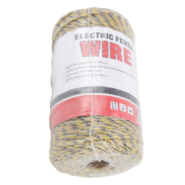 Electric Fence Polywire, Conspicuous Colours Fences Poly Wire 200M Length Stainless Steel Low Power Consumption for Protection MLD-040F,MLD-040C