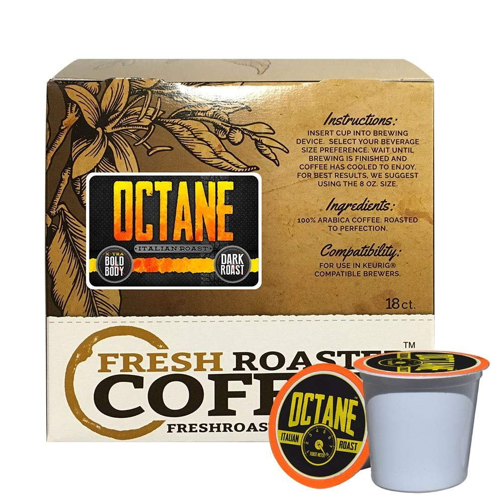 Fresh Roasted Coffee LLC, Octane Italian Roast Coffee Pods, KCup