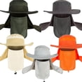 thumbnail image 4 of Lomubue Summer Outdoor Travel Fishing Fisherman Neck Face UV Sun Protection Flap Cap Hat, 4 of 10