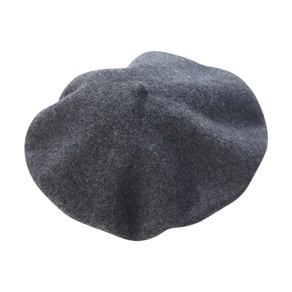Yanyanz Berets Hat for Men, Women's Autumn And Winter Fashion New Casual Wool Knitted Beret, Dark Gray One Size