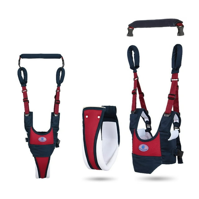 Arnés portátil Baby Walker DERALAON para aprender a caminar, rojo
