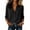 Black, variant on Women's Button Down Shirts with Pocket 3/4 Sleeve Corduroy Casual Collared Blouses Tops Wine S