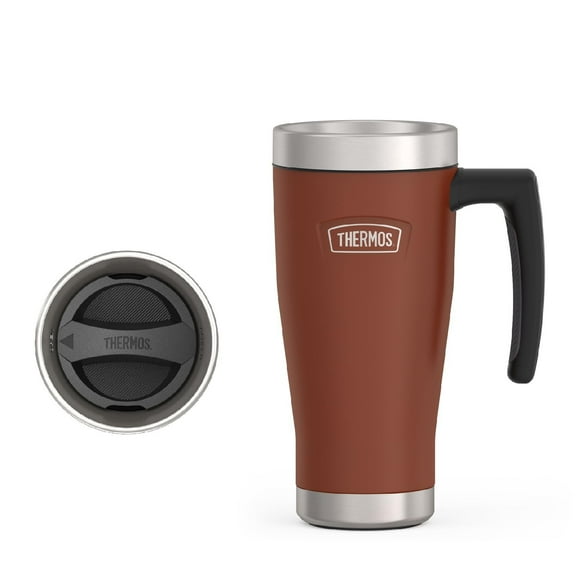 Thermos Icon Series Stainless Steel Mug Saddle - Leakproof - 16 oz Brown