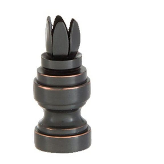 B&P Lamp® 6 Prong Design, Base Only Finial, Oiled Bronze Finish