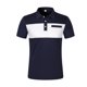thumbnail image 3 of Camisetas de Manga Larga para Hombres Botón Sólido Suelto Camiseta Solapa Manga Corta Superior, Blusa de Moda Casual, 3 of 8