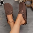 thumbnail image 4 of Chaussons Confortables pour Femmes en Cuir Suédé avec Semelle en Liège et Semelle Rembourrée en Liège, 4 of 5