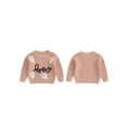 thumbnail image 2 of BemeyourBBs Girls Halloween Sweater Long Sleeve Letter Ghost Embroidery Knitwear, 2 of 9
