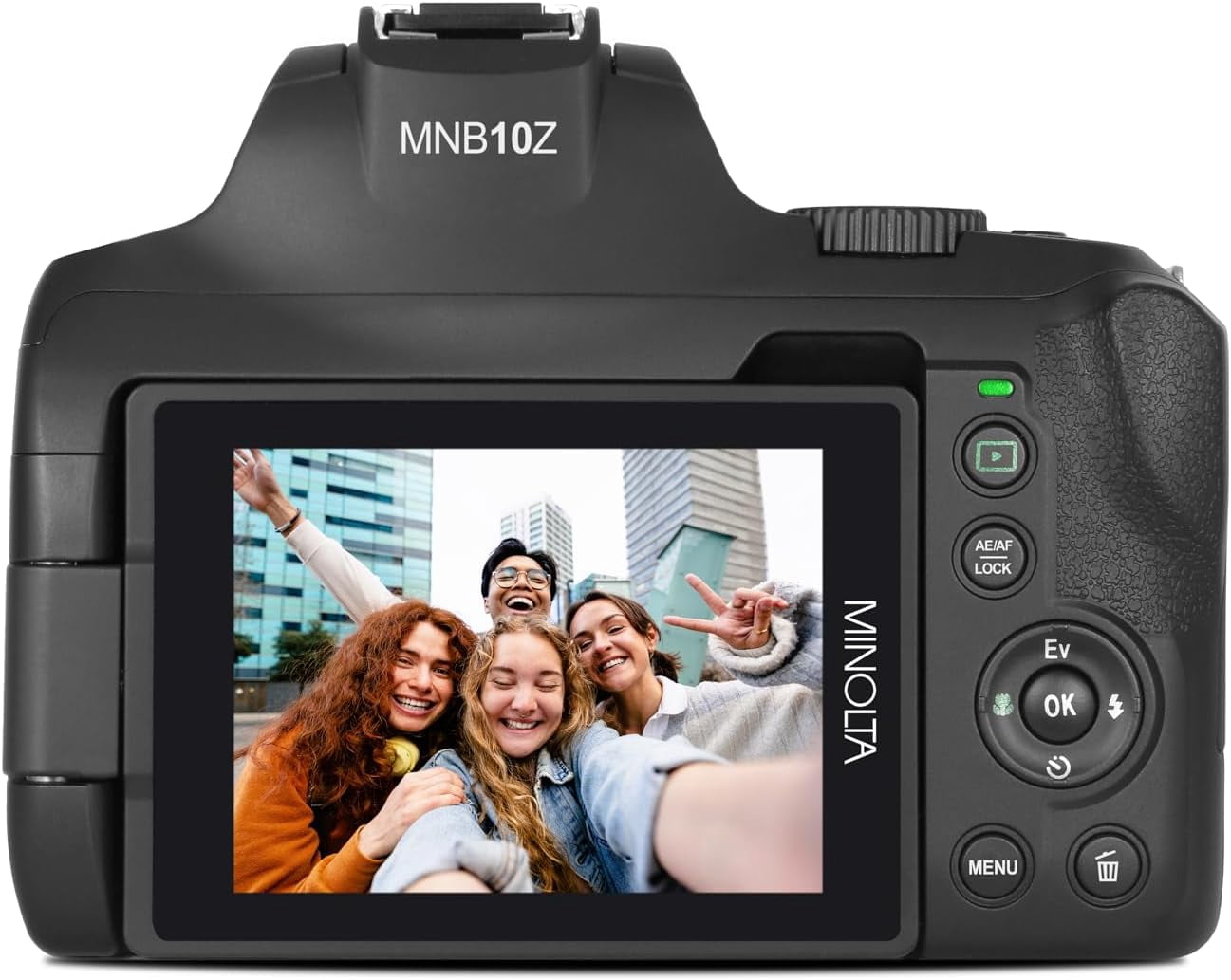 Minolta MNB10Z 64 Megapixel Auto Focus Digital Camera with 10x Optical Zoom, 4K Ultra HD Video Bundle Black