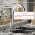 thumbnail image 4 of Kitchen Faucet, Stainless Steel Kitchen Faucet, 360° Swivel Kitchen Mixer Tap, For Washing Dishes, Double Hose (G: 3/8"), 4 of 5