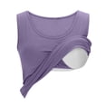 thumbnail image 4 of UPPADA Tank Tops with Built in Bra Padded Soft Solid Color Sleeveless Tops Workout Gym Shirt Comfy Basic Tank Tops,Tank Tops for Women Purple,XXL, 4 of 7