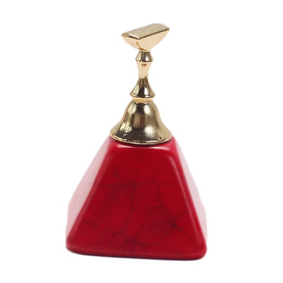 Soporte de Práctica Fernando para Exhibición de Uñas Base Estable Trapezoidal Rojo
