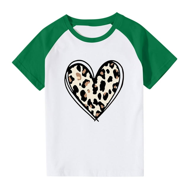 Rbaofujie T-Shirt à Manches Courtes à Col Rond pour Fille avec Imprimé Graphique de Lettres