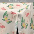 thumbnail image 4 of Hawaiian Dog Crate Cover, Natural Theme Exotic Flamingos Pattern with Tropical Plants, Easy to Use Pet Kennel Cover for Medium Large Dogs, 35" x 23" x 27", Pale Eggshell and Multicolor, by Ambesonne, 4 of 6