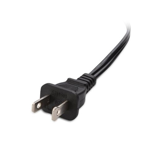 Cable Matters 2-Pack Non-Polarized 2 Slot Power Cord 2 Slot Power Cable 400004-10x2 NEMA 1-15P to IEC C7 10 Feet