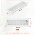thumbnail image 2 of Uxcell 14 x 4 Inch Floor Register, 2pcs Heavy Duty Air Vent Cover Adjustable Floor Grates, White, 2 of 5