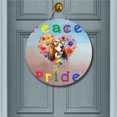 thumbnail image 2 of Peace Love Pride Basset Hound with Rainbow Sunglasses LGBT LGBTQ+ Round Wood Sign Bassets Dog Breed Lovers Gifts Idea Hanging Wall Home Decor - 01004, 2 of 5