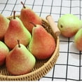 thumbnail image 2 of 6PCS Fake Pear Artificial Fruit Lifelike Simulation Decoration Pears Festival Wedding Kitchen Party Decorative Model Photography (Sunset Color), 2 of 3