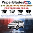 thumbnail image 2 of 2019 Ford Escape Beam Wiper Blades Wipers w/2yr Warranty (Set of 2) (WiperBladesUSA), 2 of 5