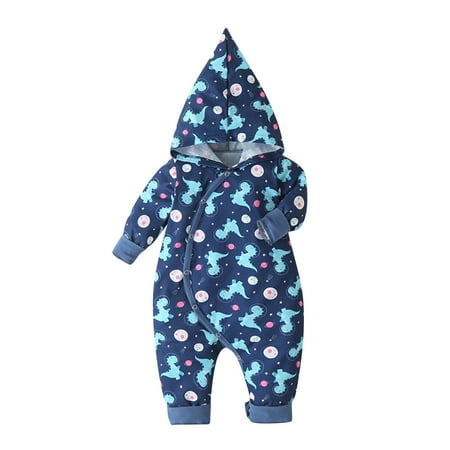 

Larisalt Jumpsuits For Newborn Girls Kids Baby Girl Romper Newborn Long Sleeve Jumpsuit Infant Cotton Outfit Footless Coverall Navy