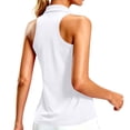 thumbnail image 2 of Fewfanhot Womens Tops Golf Shirt UPF 50+ Sleeveless Collared Shirts Quick Dry Tennis V-Neck Racerback Athletic Workout Tank, 2 of 9