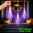 thumbnail image 6 of Halloween Hanging Light Up Spider Egg Sacs Decorations, Hanging Web Prop with Black Spiders, Indoor Outdoor Halloween Decor for Party Proch Yard Tree, 6 of 7