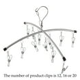 thumbnail image 4 of Dsscvnef Functional Windproof Sock Clip Clothesline with 10 Clips Portable Folding Sock Rack Underwear Clothesline Rack Balcony Travel Versatile Slip Clothes Clip, 4 of 7