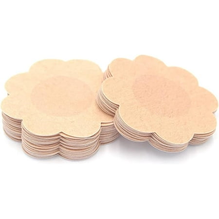 Nvzi-a 100 Pieces Breast Covers Nipple Cover Pasties  Disposable Nipple Covers  Bra Pad  Self-Adhesive No Show Bra