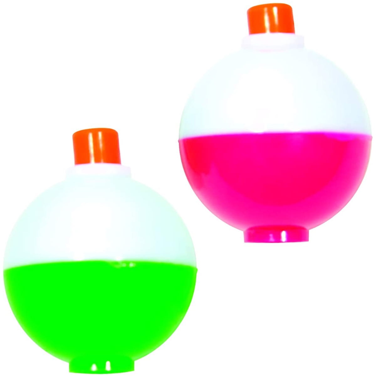 (6 pack) Eagle Claw Snap-On Floats, Pink, White, & Green, with Assorted Sizes