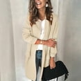 thumbnail image 2 of Siilsaa Oversized Blazers for Women Lightweight Open Front Cardigan Classic Ruched Sleeve Work Office Blazer Suit Jackets Beige,S, 2 of 5