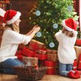 thumbnail image 4 of onlyliua Fin de Temporada Adornos Navideños Bolas de Decoración para Árbol de Navidad con Bolas de Polvo Adornos Navideños Adornos Navideños de 8 Cm Colgantes Pequeños, 4 of 6