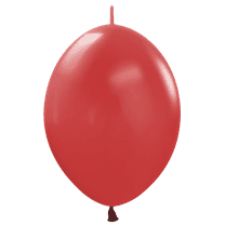 6 inch Sempertex Link-O-Loon Deluxe Imperial Red Latex Balloons (50 Pack) - Party Supplies Decorations