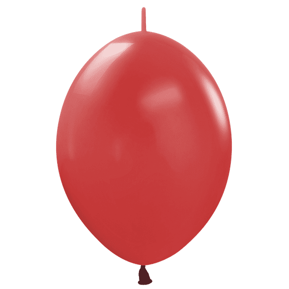 6 inch Sempertex Link-O-Loon Deluxe Imperial Red Latex Balloons (50 Pack) - Party Supplies Decorations